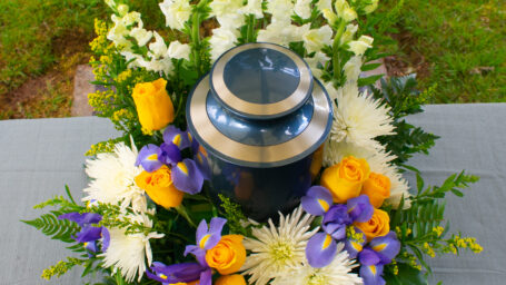 Urn at a funeral