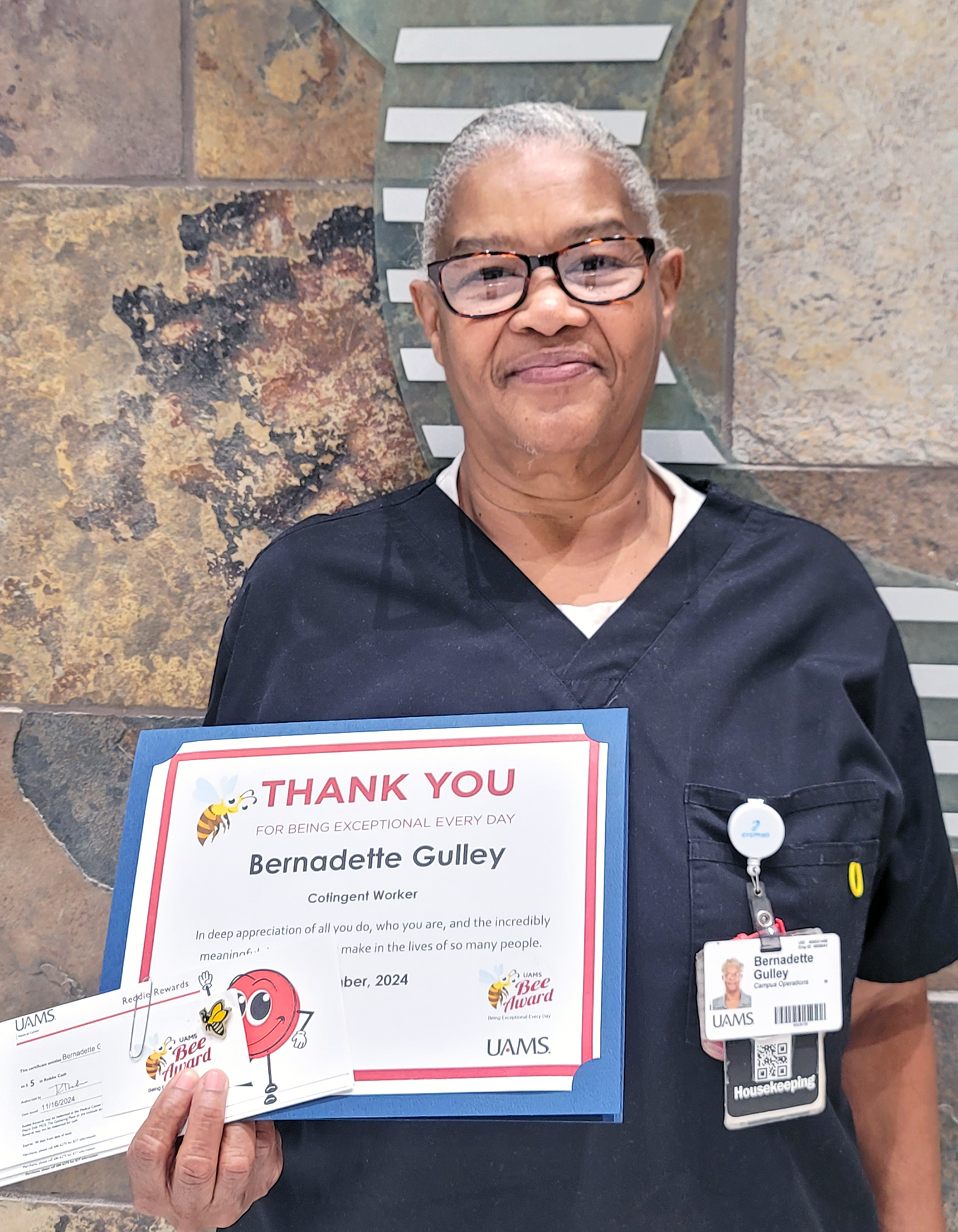 Bernadette Gulley, Housekeeper, 1st Floor Cancer Building