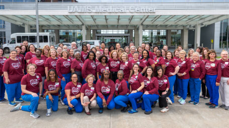 Nurses Week Spirit Day by the fountain