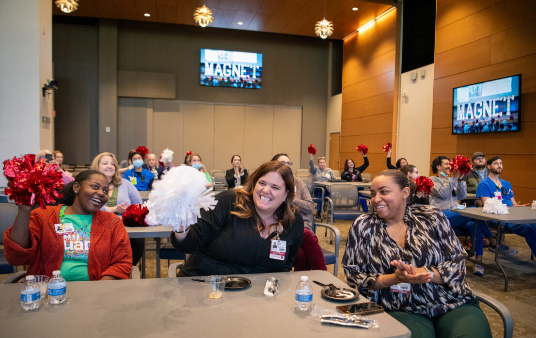 Nurses enjoying the Magnet watch party