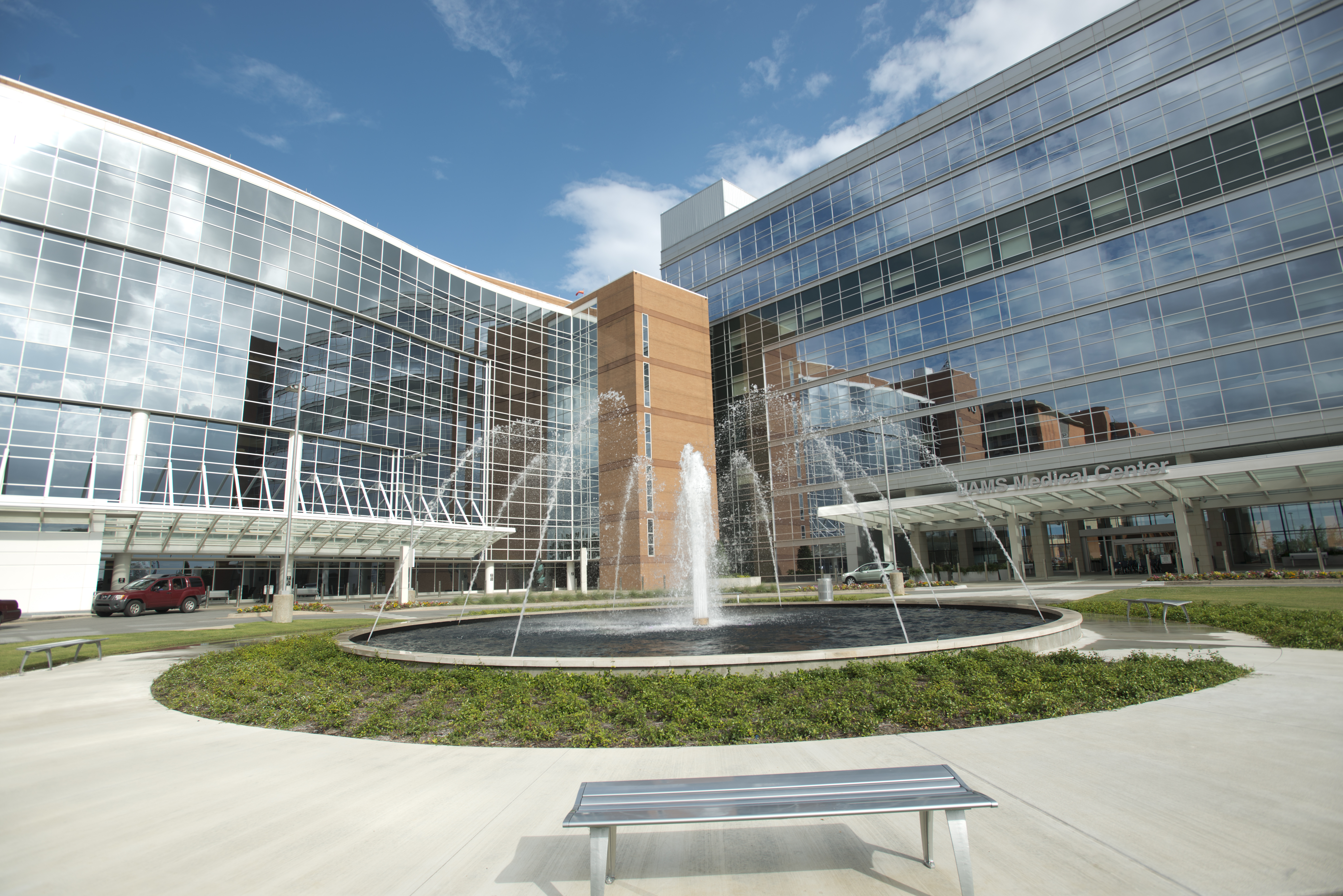 Exterior of UAMS Medical Center