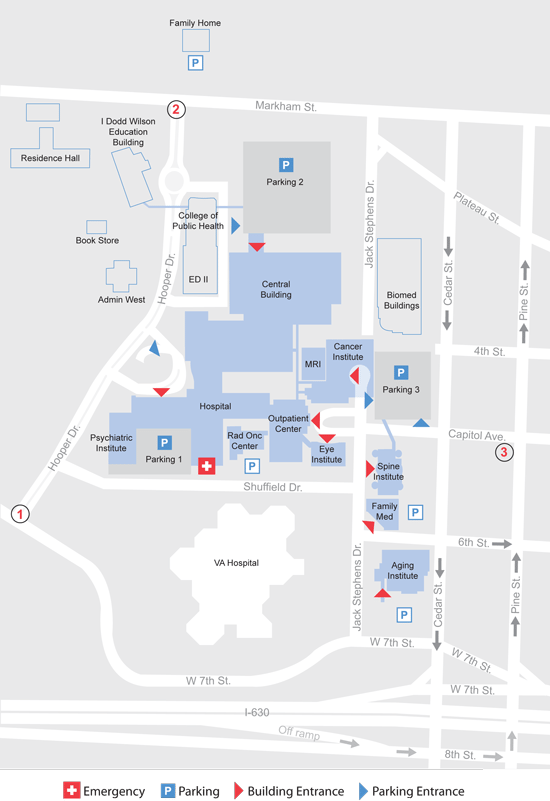 UAMS Campus Map