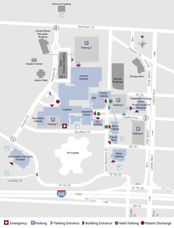 UAMS campus map