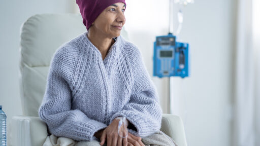 woman receiving chemo