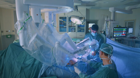 Surgeons performing surgery robotic