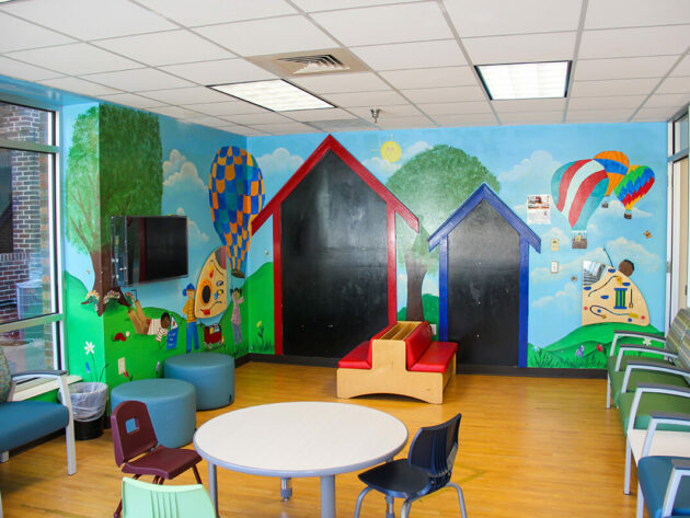 The child waiting room in the James L. Dennis Developmental Center