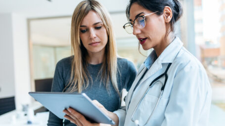 Doctor talking to a patient